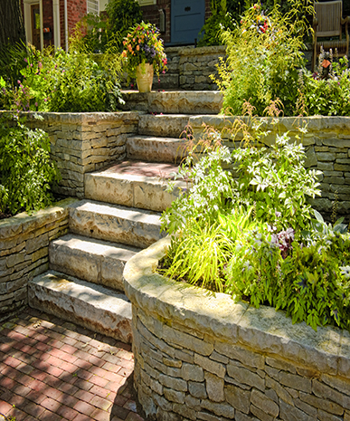 Natural stone landscaping